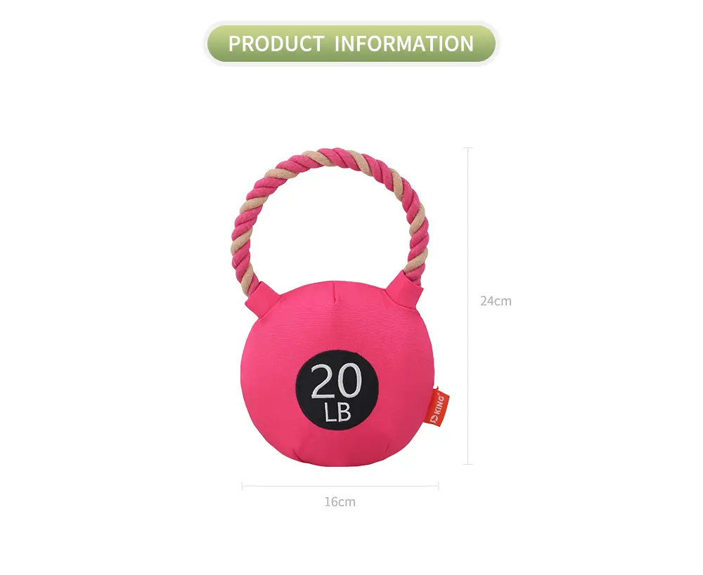 Rope dumbbell pet toy detail 4