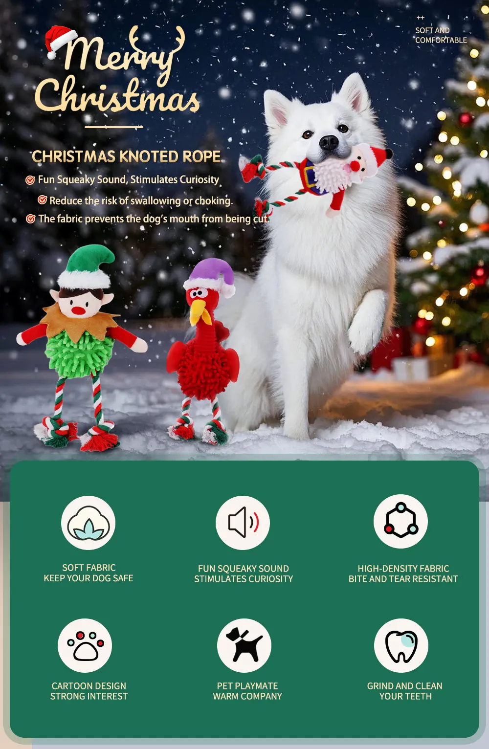 Holiday Pet Toy Detail 1