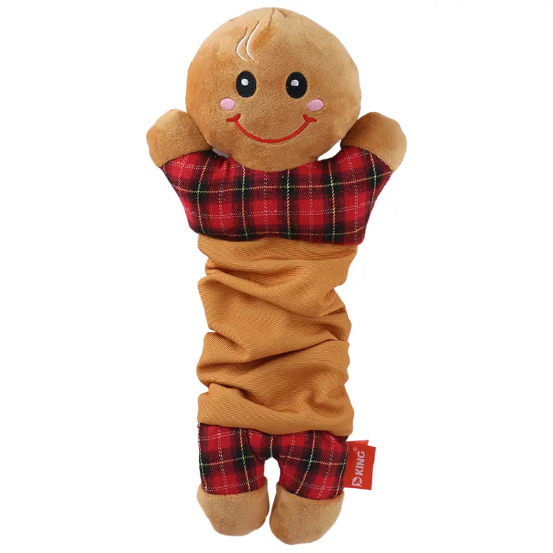 OEM Exclusive Customized Pet Plush Toy Series：Elastic Santa，Konted Santa，Elastic Reindeer，Elastic Gingerbread man Manufacturer, Supplier