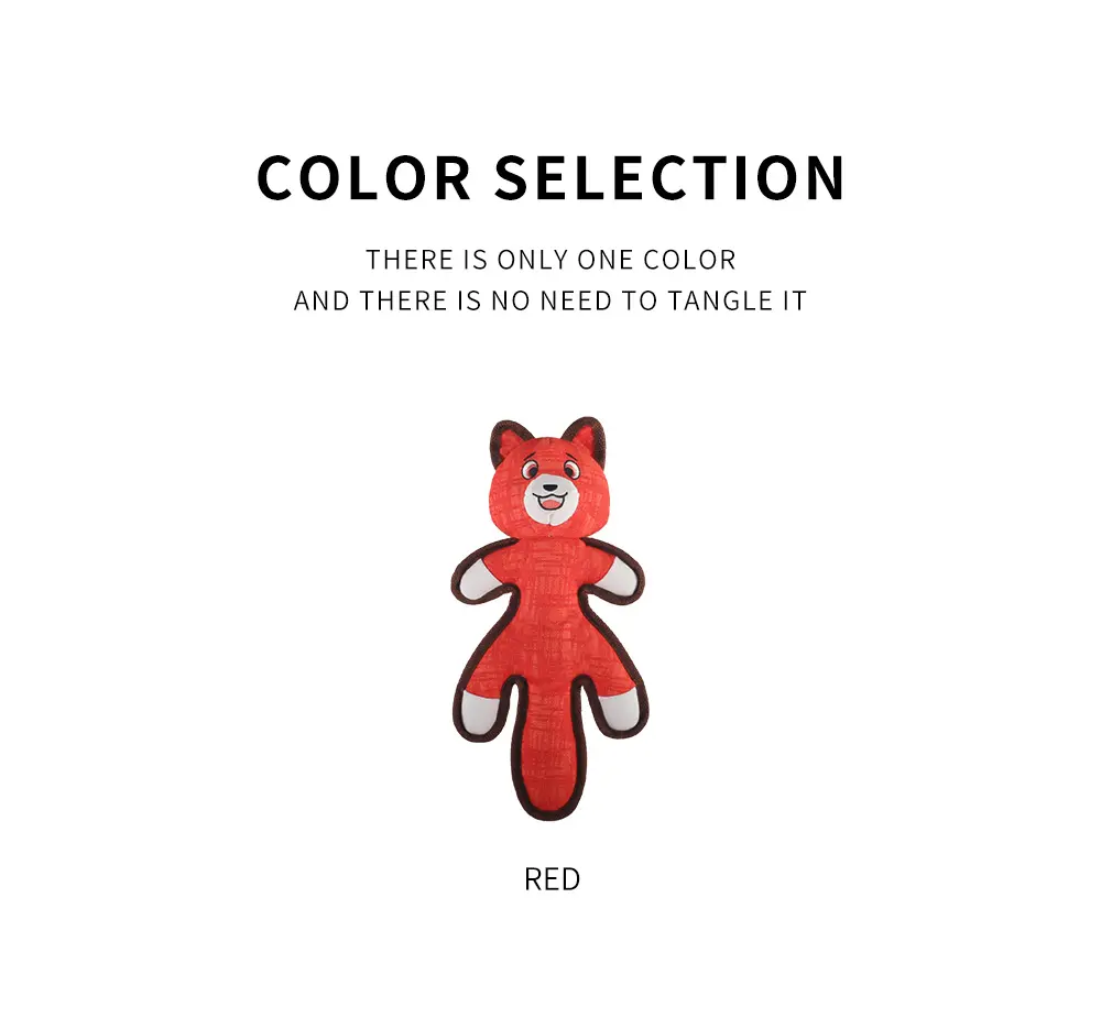 Oblate Body Fox Dog Toy View 4