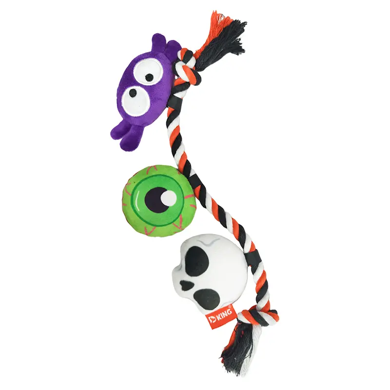 OEM Halloween special rope plush dog toy, soft texture, durable and interactive: Halloween Cupcakes 3 In 1，Halloween Eyes 3 In 1，Halloween Terrors 3 In 1 Supplier, Factory
