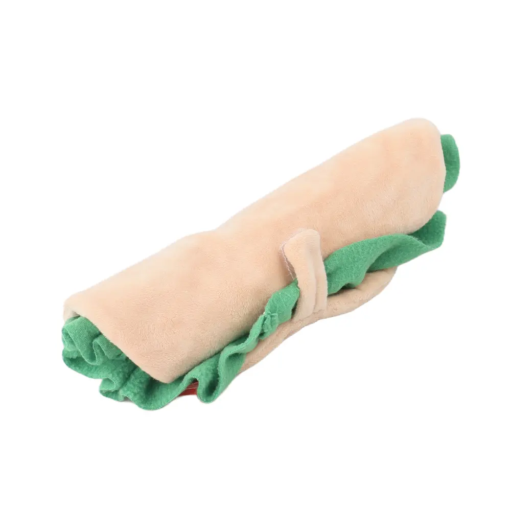 Wholesale Food-shaped Pet Plush Toys：Snuffle Burrito，Snuffle Chicken Rolls Manufacturers, Factory