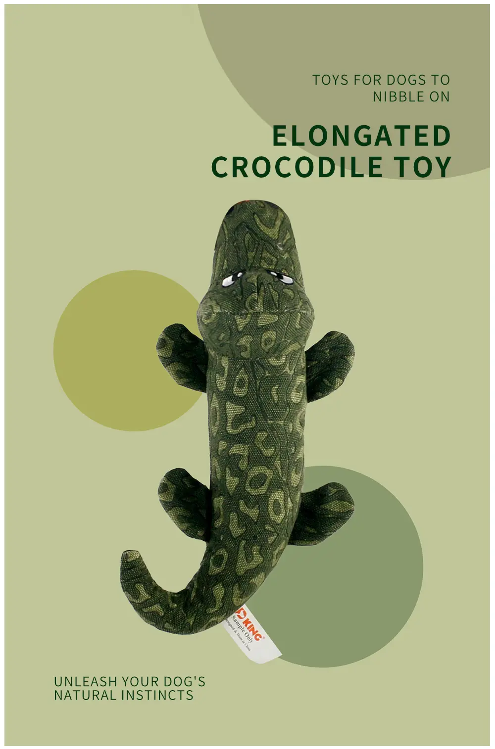 Sturdy Dog Toy Crocodile Detail 1