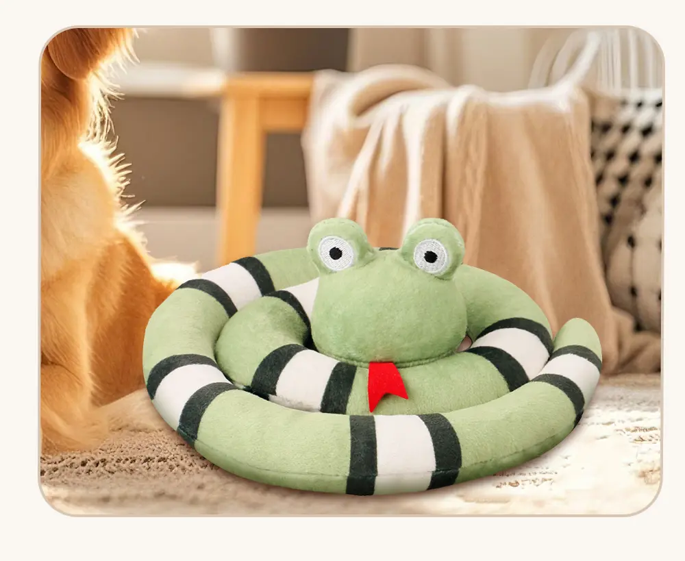 Snake-Shaped Plush Toy Detail 6