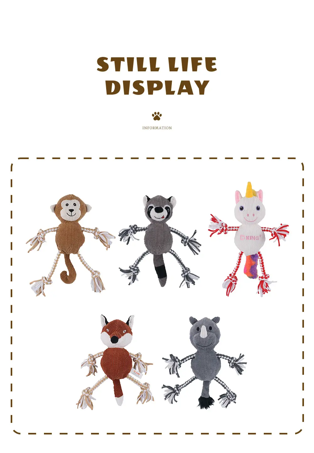 Pet Plush Toy Animal Shapes 07