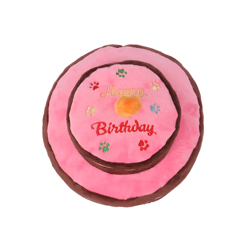 Wholesale Birthday Cake Interactive Plush Toy for Pets Manufacturers, Supplier