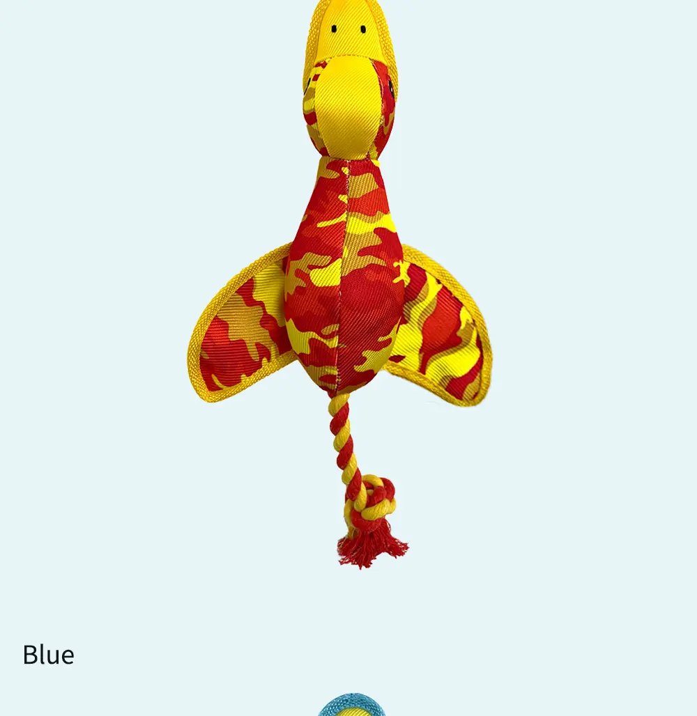 Rope Camouflage Flying Duck, Plush Pet Toy (15)