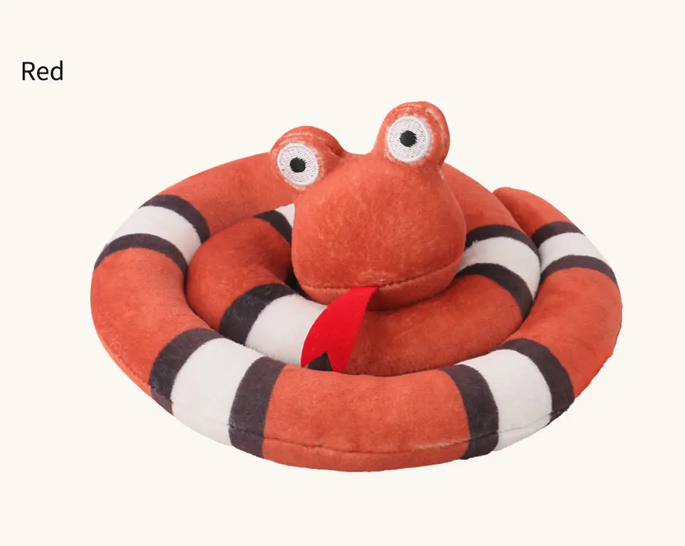 Snake-Shaped Plush Toy Detail 9