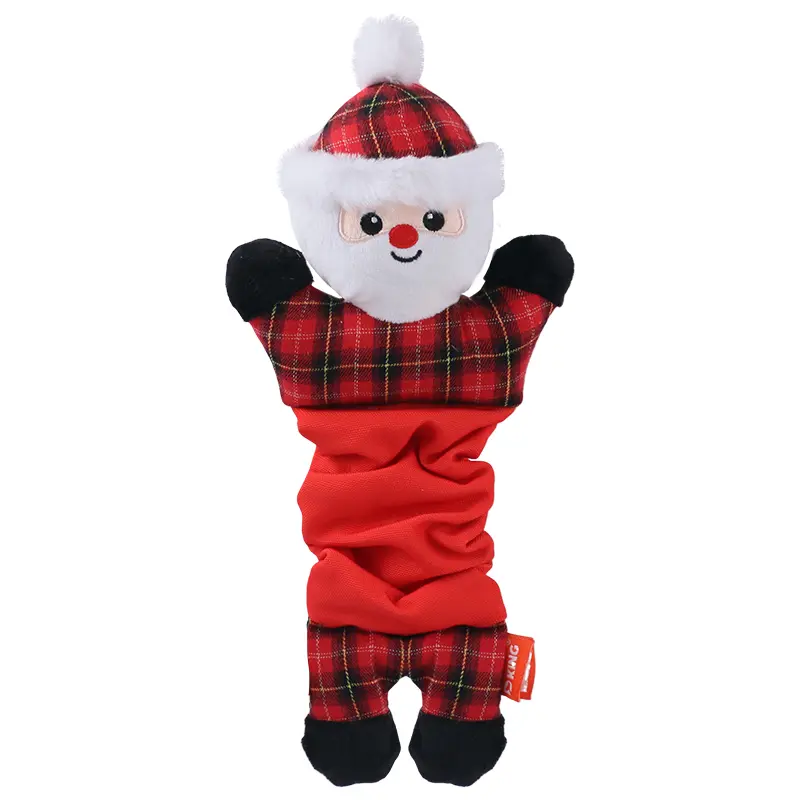 OEM Exclusive Customized Pet Plush Toy Series：Elastic Santa，Konted Santa，Elastic Reindeer，Elastic Gingerbread man Manufacturer, Supplier