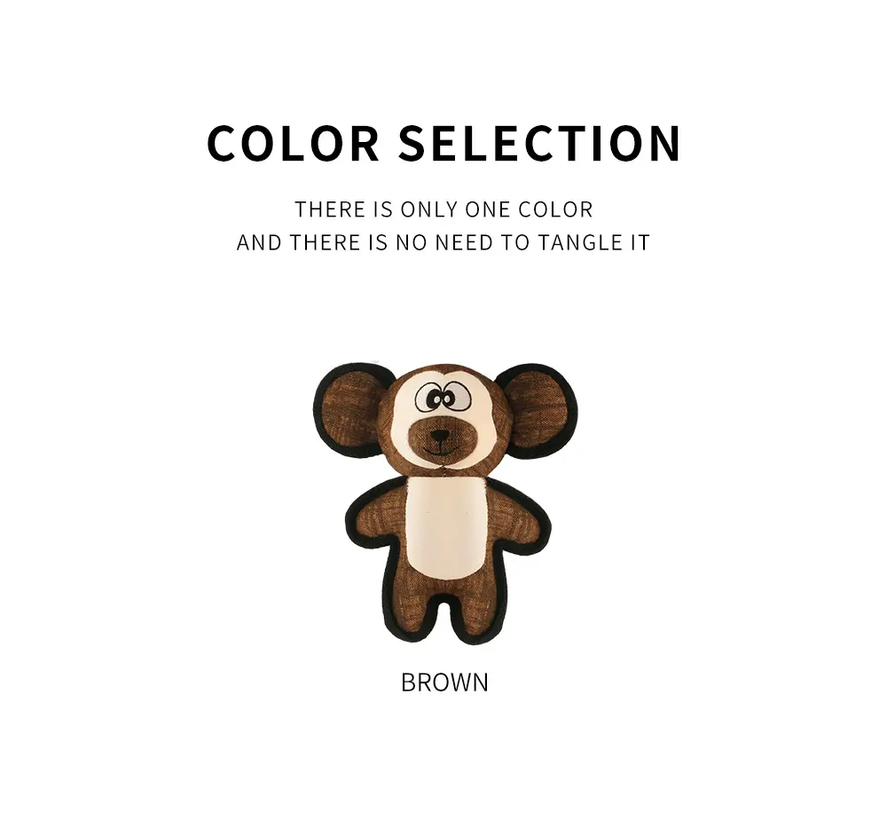 Oblate Body Monkey Dog Toy View 4