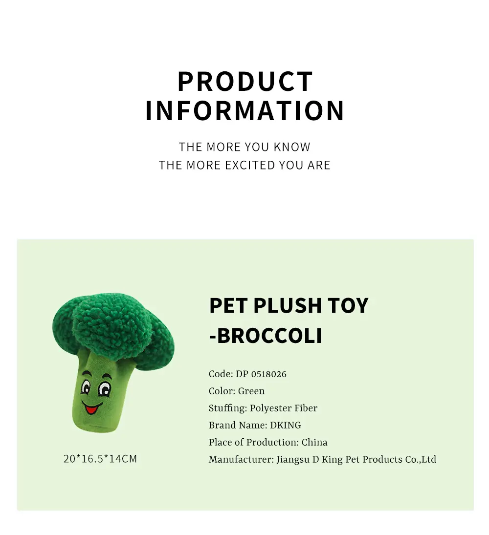 Pet Plush Toy Broccoli View 3