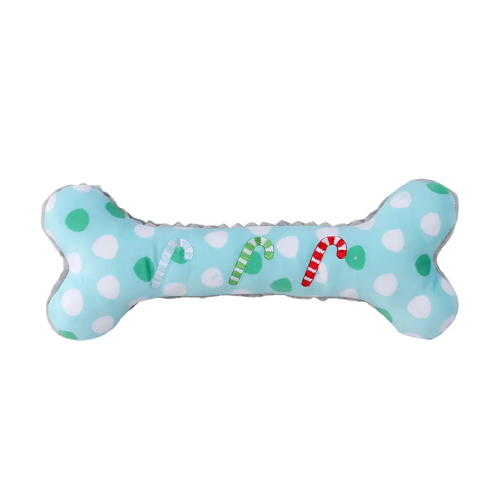 Wholesale Introduction to Dots Walking Stick Pattern Bone Pet Interactive Plush Toy Manufacturer, Factories