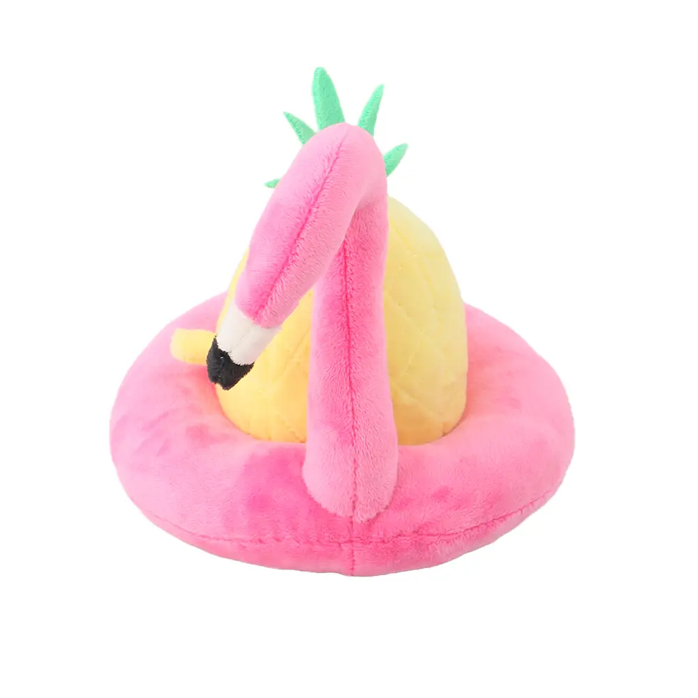 Wholesale A cute and fun pet plush toy. The pineapple in the flamingo swimming ring is really eye-catching Manufacturers, Factories