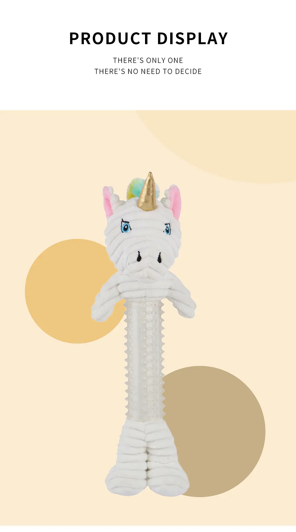 Slim Unicorn Dog Toy Detail 5