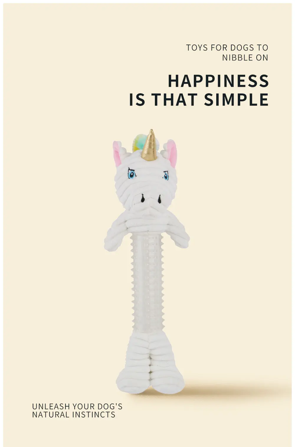 Slim Unicorn Dog Toy Detail 1