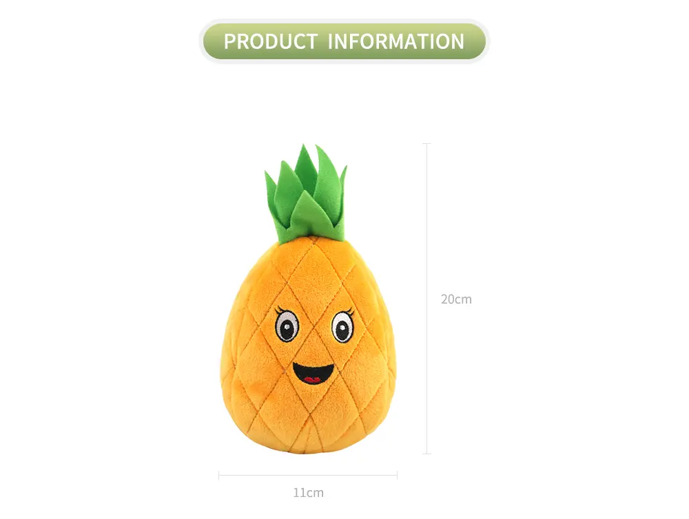 Pineapple plush toy detail 4