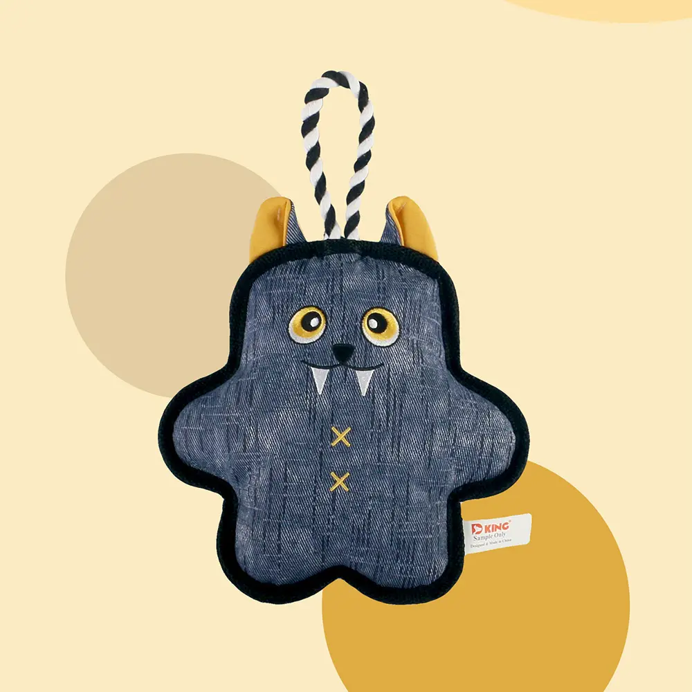 Custom 2025 New Product Classic Animal Shape Sturdy Dog Toy Collection Oblate Knotted Bat Factory, Factories