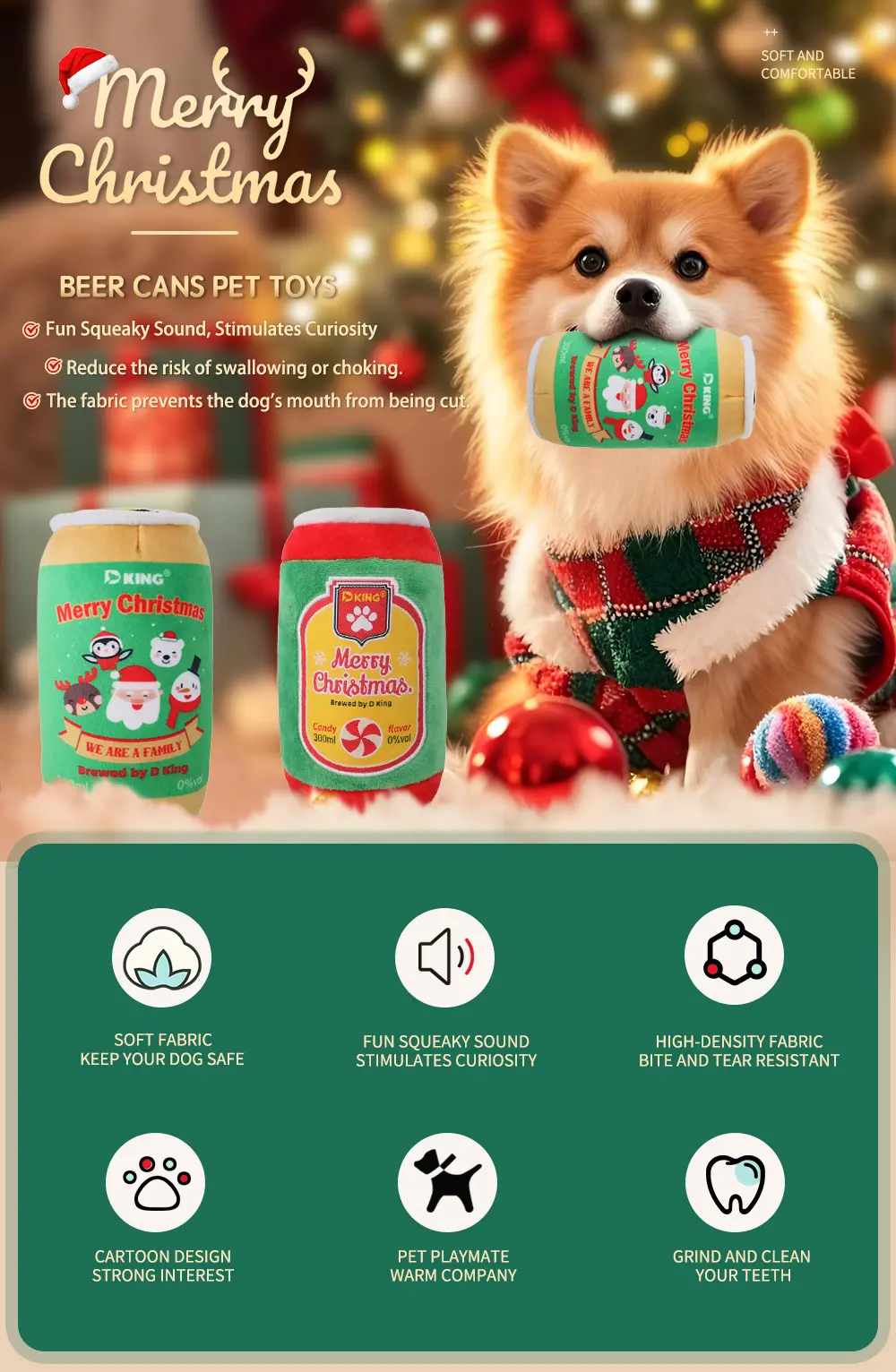 Beer can pet toy display