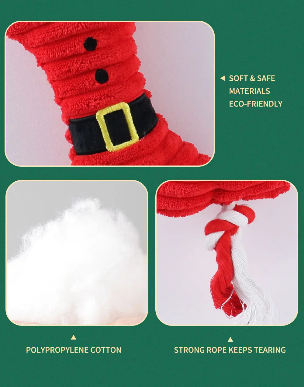 Squeaky Bone Plush Toy 3