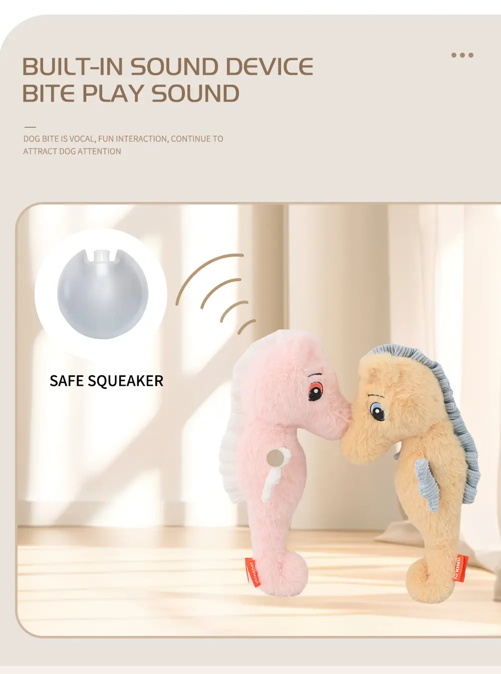 Stuffed Seahorse Pet Toy (2)