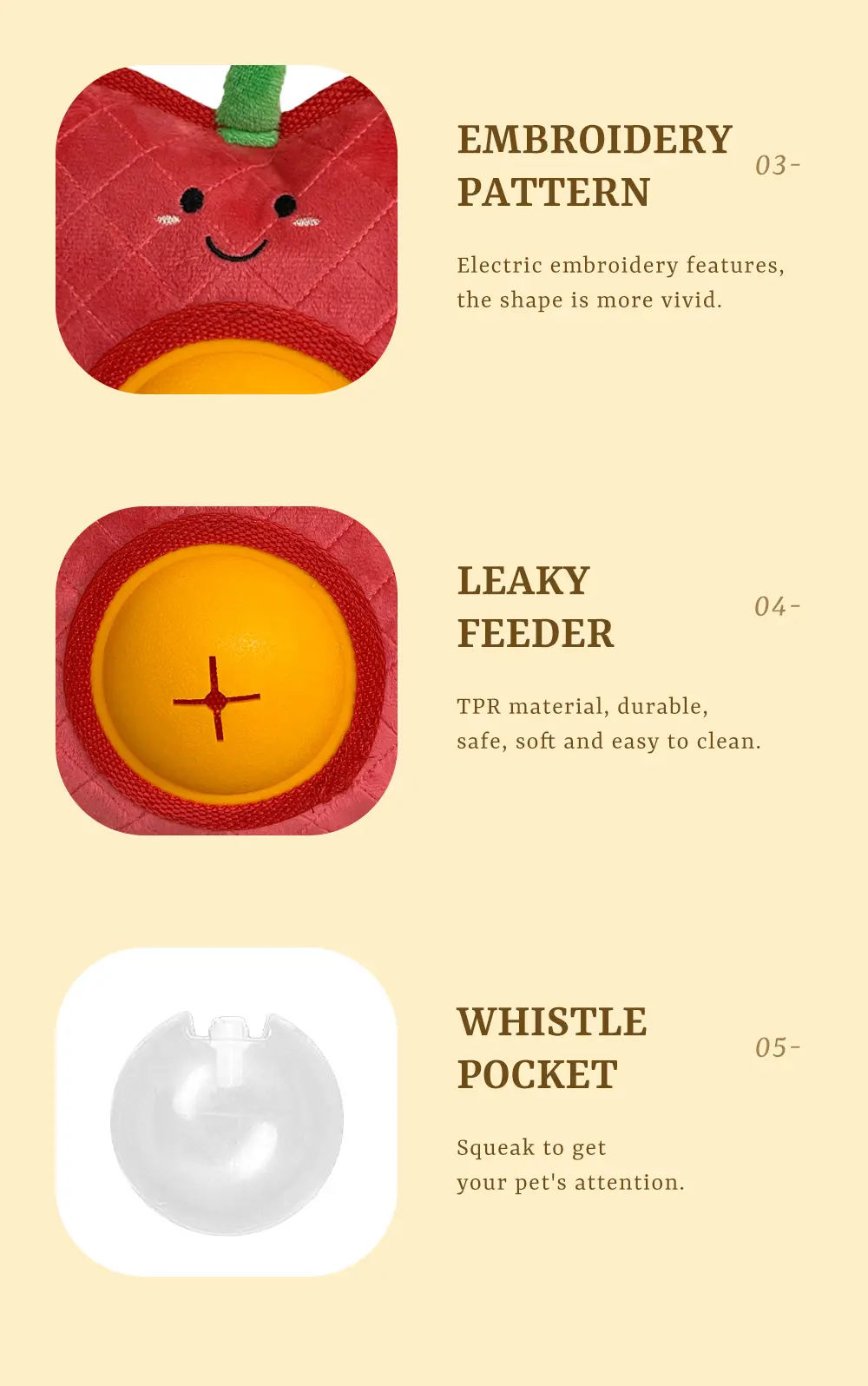 Plush Fruit Toys for Puppies