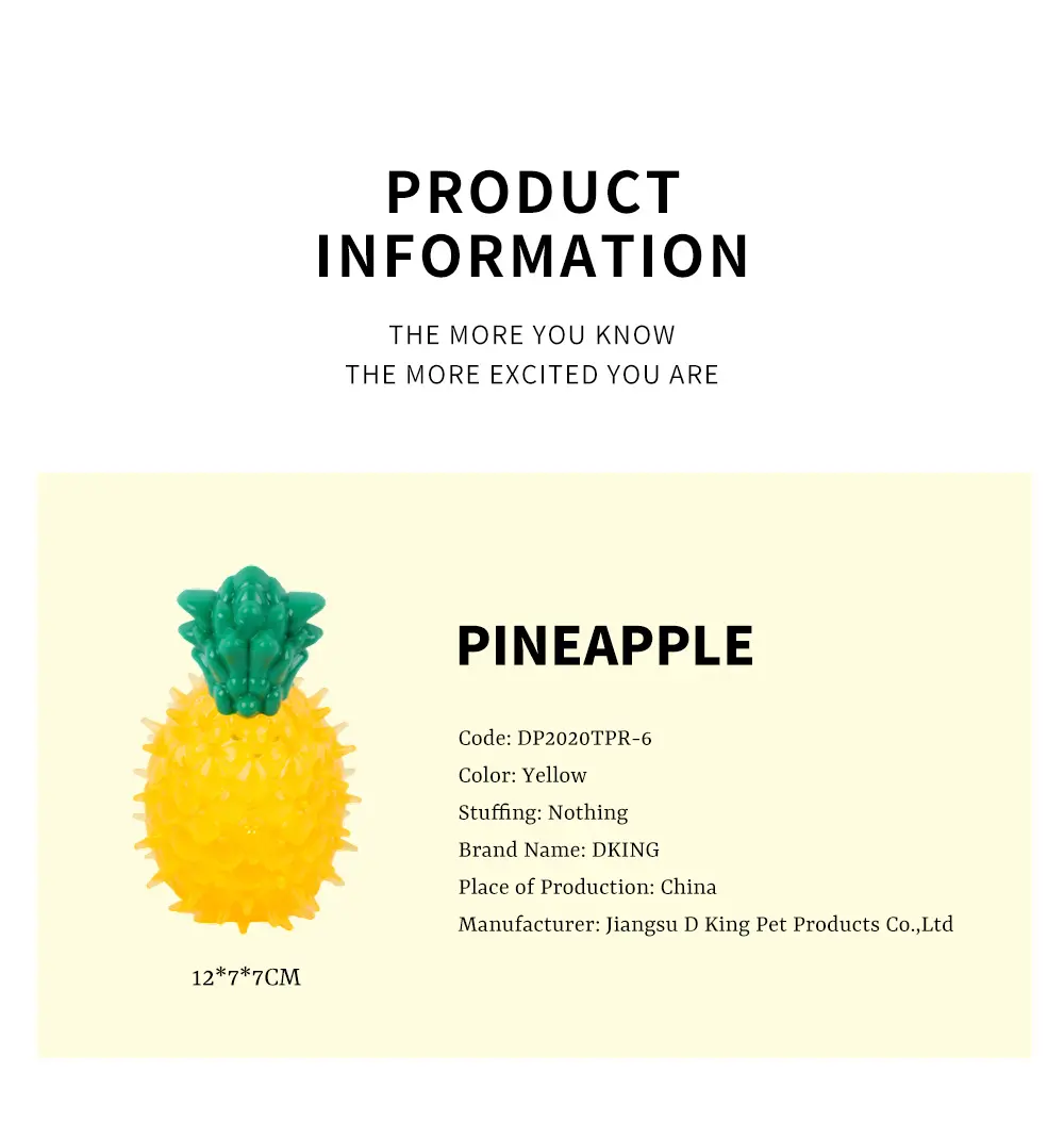 Pineapple Pet Toy Detail 2