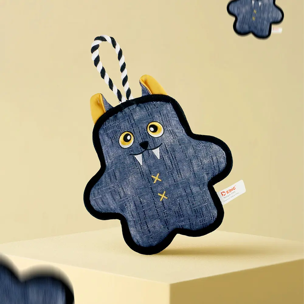 Custom 2025 New Product Classic Animal Shape Sturdy Dog Toy Collection Oblate Knotted Bat Factory, Factories