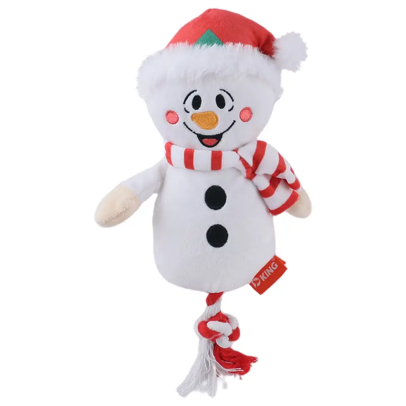 Wholesale Latest Pet Plush Toys of 2025：Knoted Snow man，Baby Snowman，Long-necked Reindee，Knoted Christmas Tree Manufacturers, Supplier