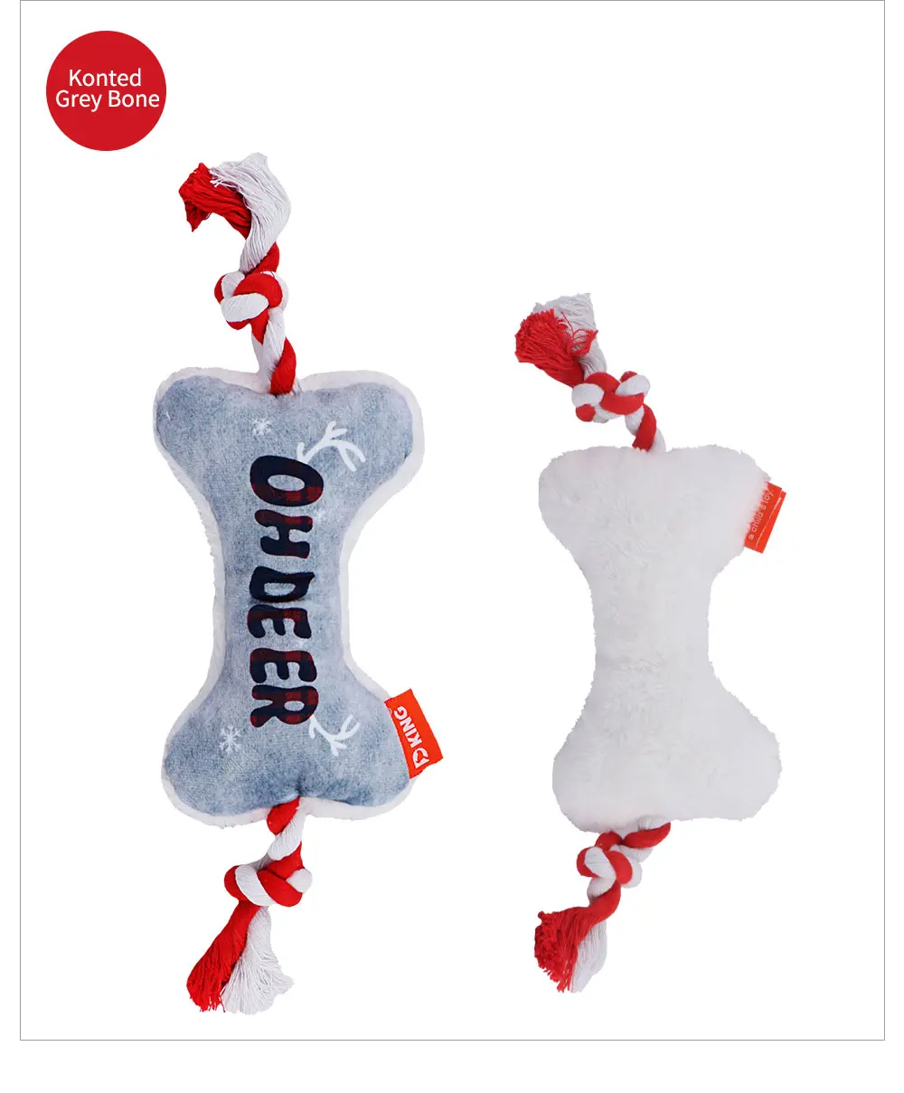 Squeaky Bone Plush Toy 11
