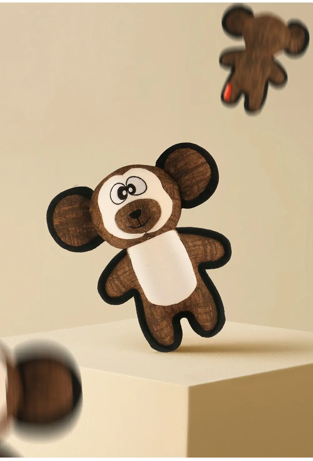 Oblate Body Monkey Dog Toy View 5