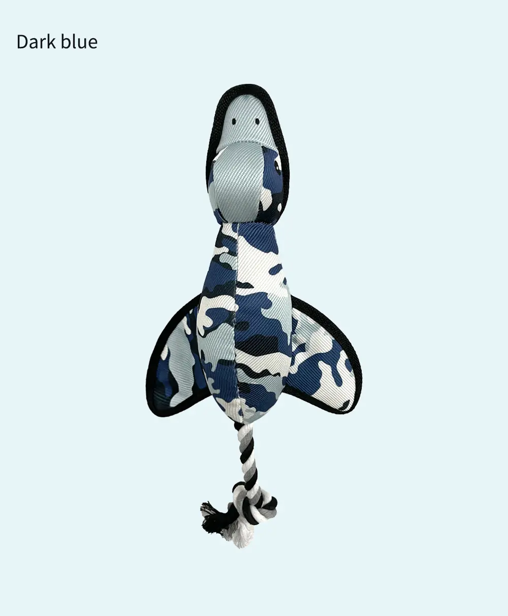 Rope Camouflage Flying Duck, Plush Pet Toy (17)