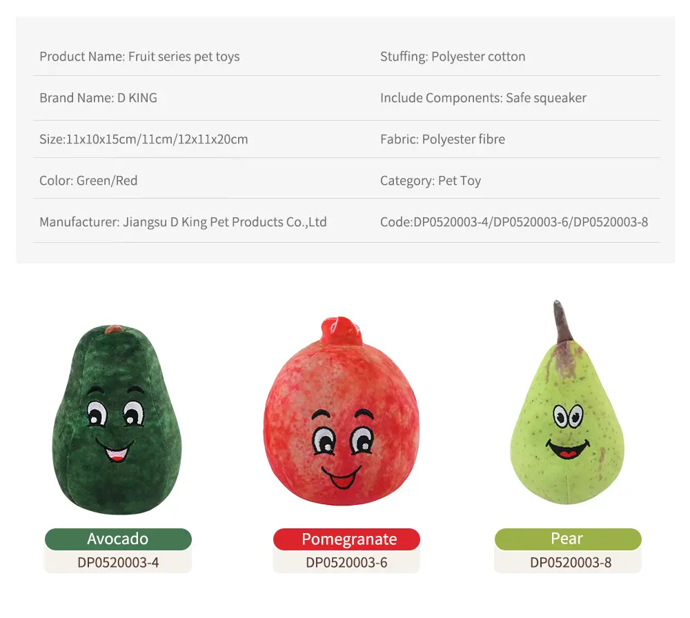 Dog Interactive Plush Toy - Pomegranate Model Detail 2
