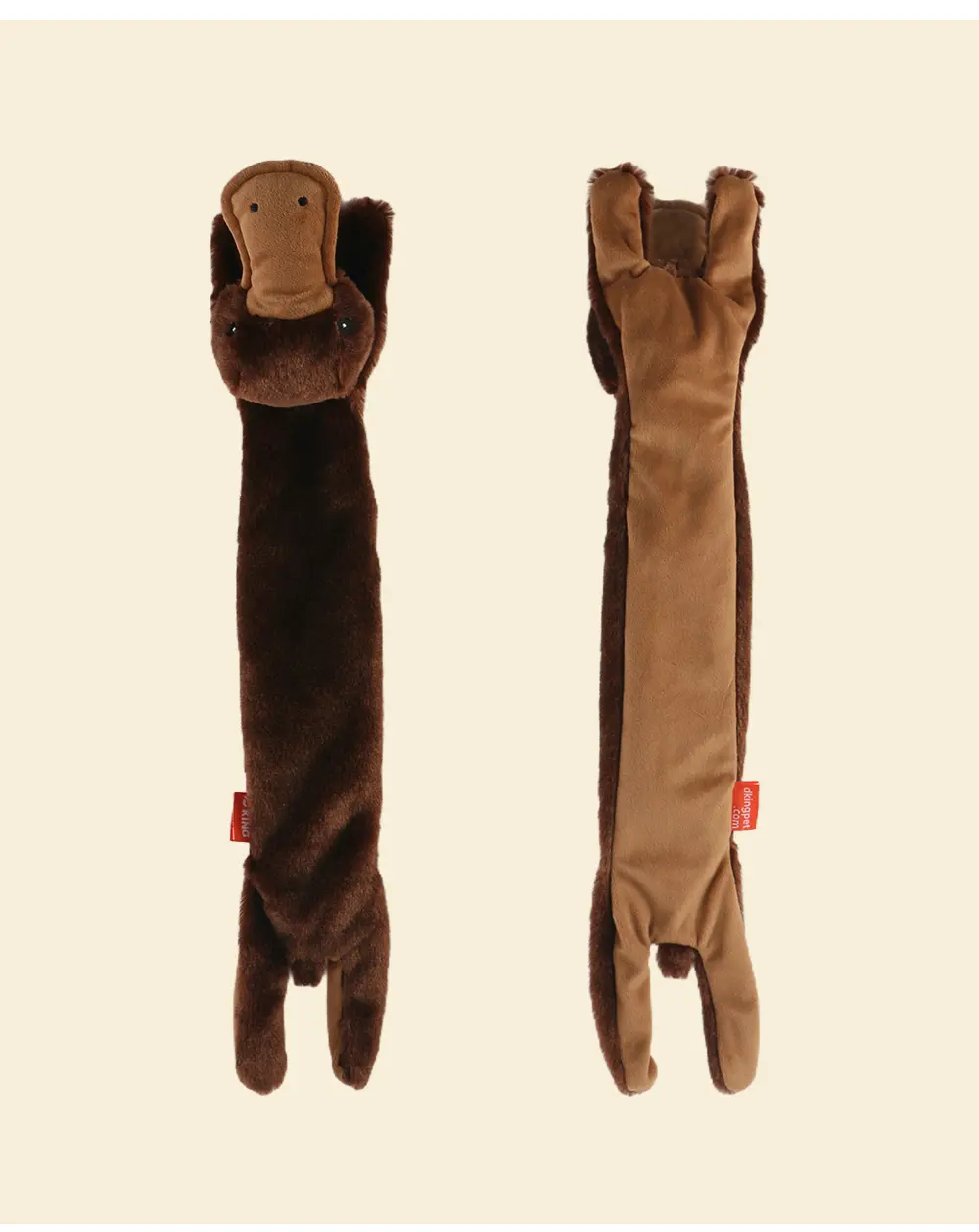Teething Squeaker Dog Plush Details