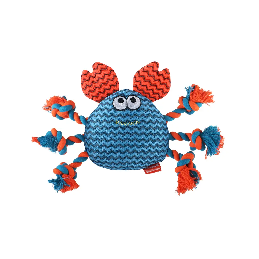 Custom Dog chew toys: diverse designs, durable, teething-friendly, interactive fun.：Knottde Crab，Frog，Dragon Manufacturer, Factories