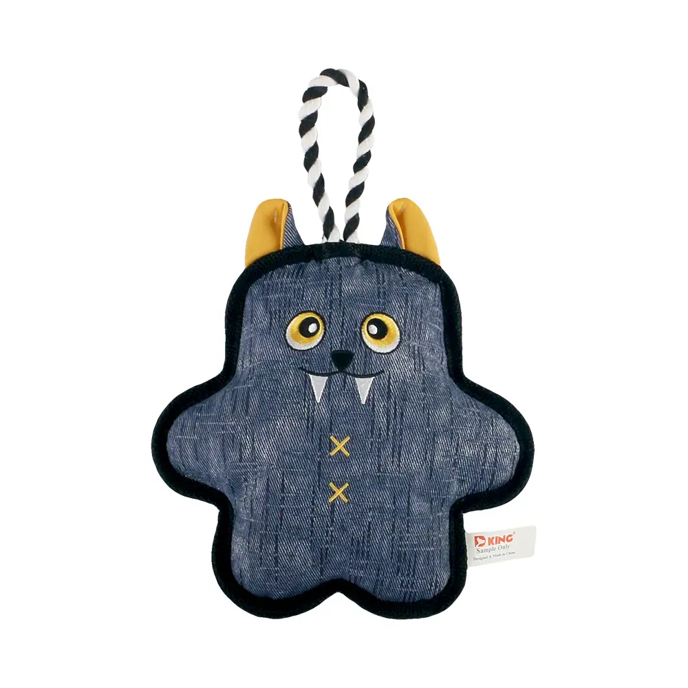 Custom 2025 New Product Classic Animal Shape Sturdy Dog Toy Collection Oblate Knotted Bat Factory, Factories