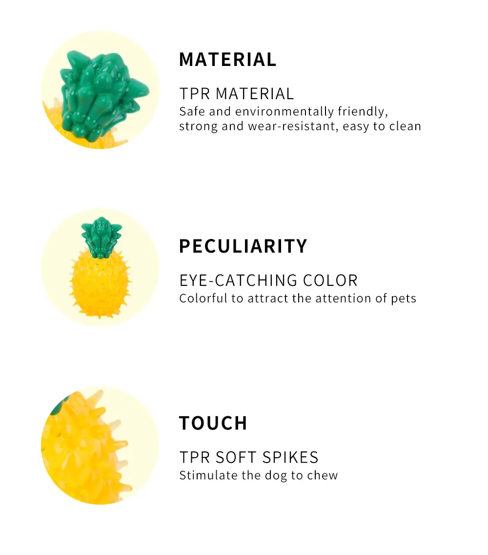 Pineapple Pet Toy Detail 3