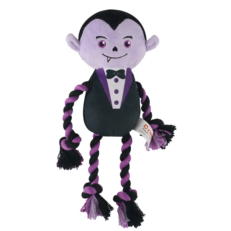 Custom Halloween Knot Rope Plush Dolls: A Terrifyingly Fun Pet Toy Supplier, Factory