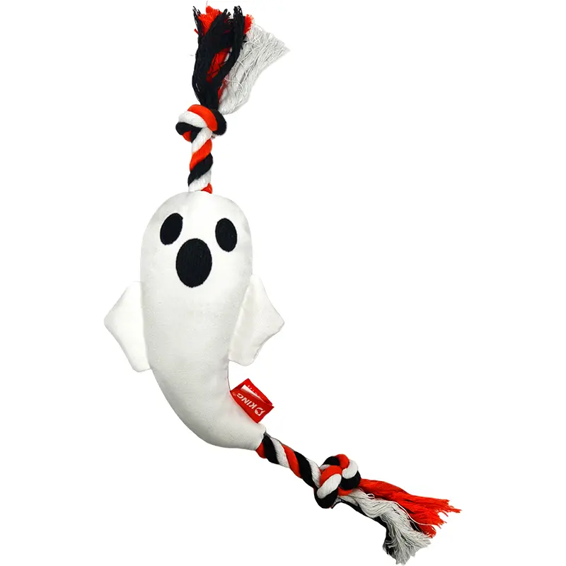 OEM Halloween special rope plush dog toy, soft texture, durable and interactive: Konted Skull , Konted Ghost Suppliers, Factories