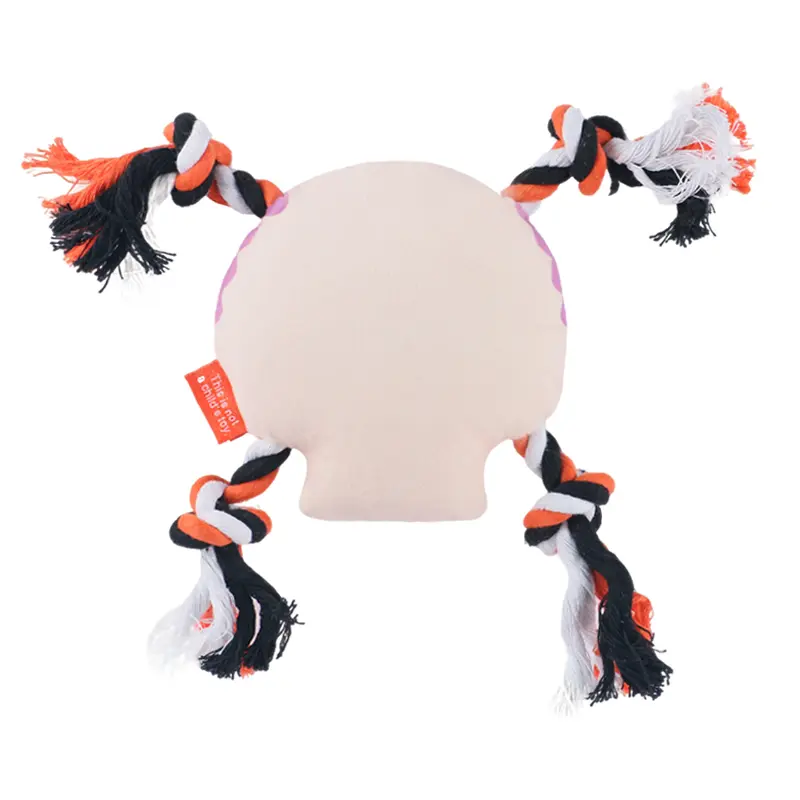 OEM Halloween special rope plush dog toy, soft texture, durable and interactive: Konted Skull , Konted Ghost Suppliers, Factories