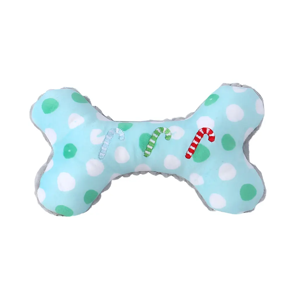 Wholesale Introduction to Dots Walking Stick Pattern Bone Pet Interactive Plush Toy Manufacturer, Factories