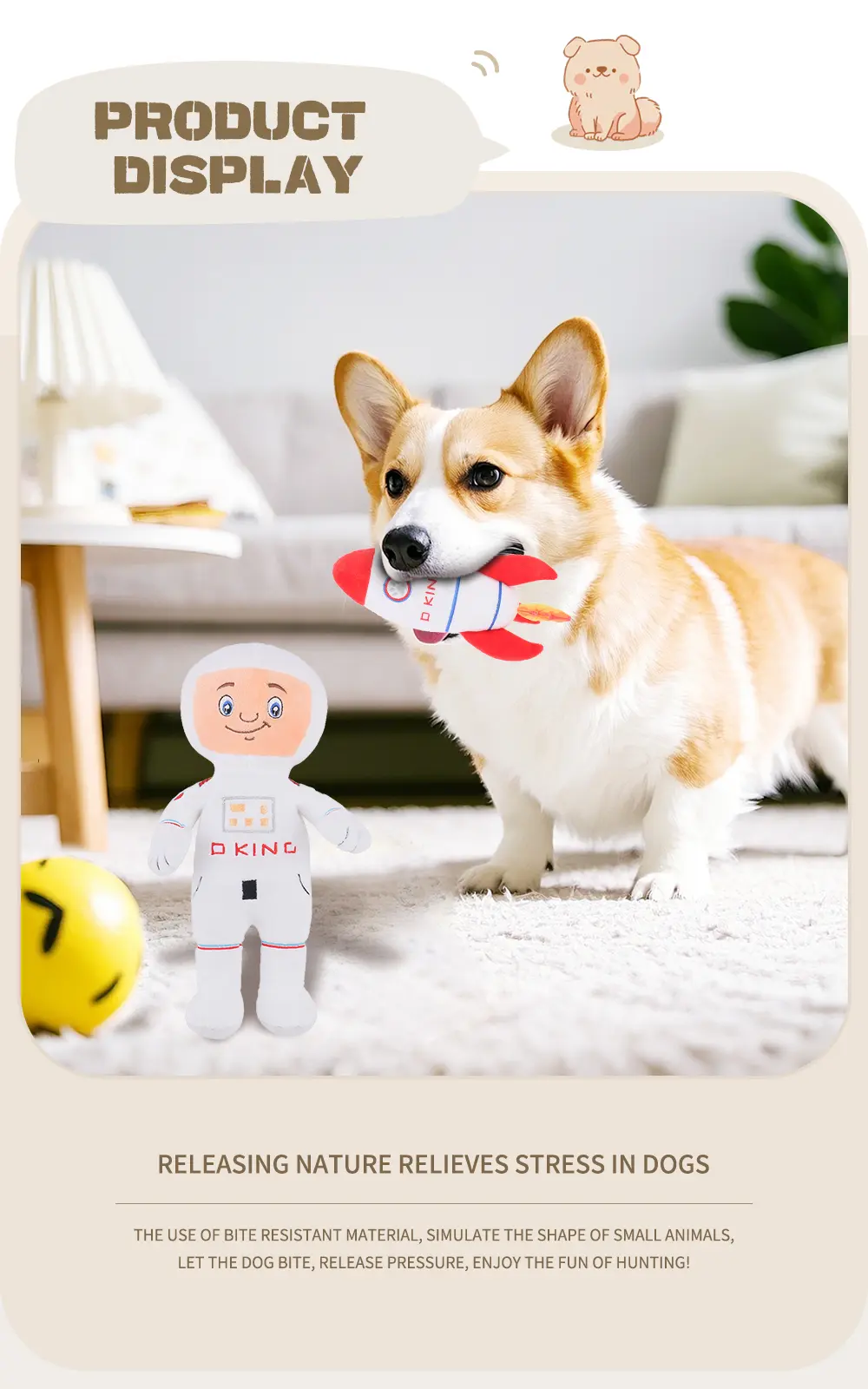 Astronaut Pet Toy 7