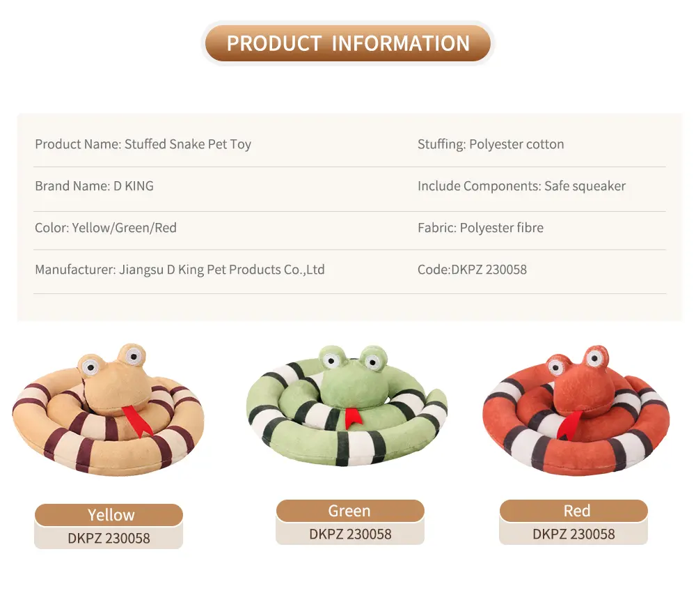 Snake-Shaped Plush Toy Detail 4