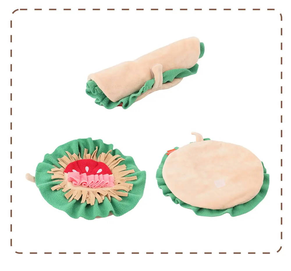 Food-shaped Pet Plush Toys: Snuffle Burrito, Snuffle Chicken Rolls
