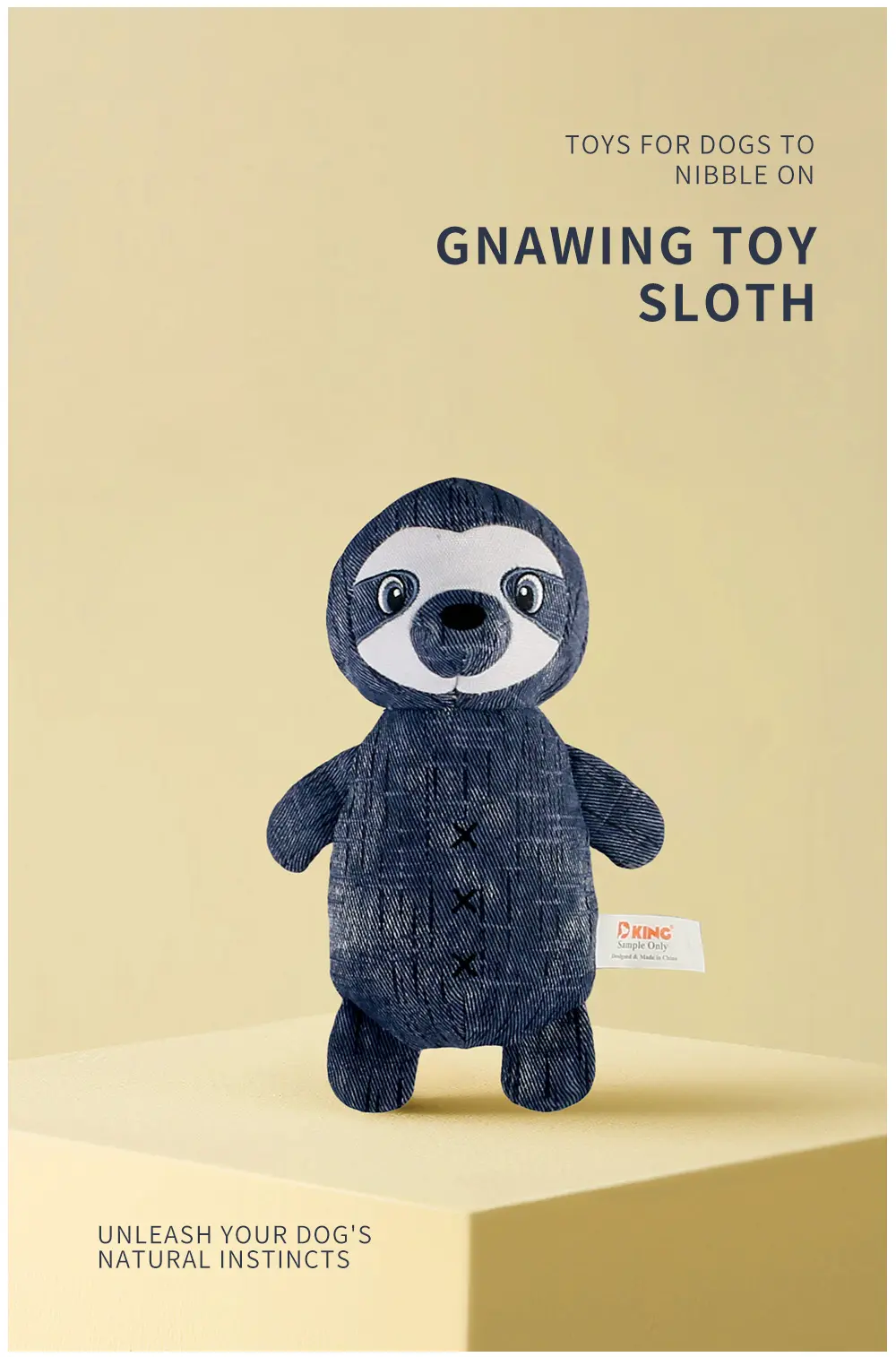 Classic Animal Shape Sturdy Dog Toy Sloth