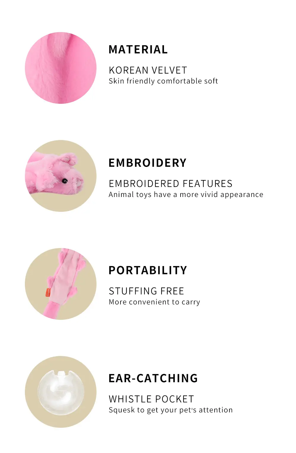 Plush Dog Toy Squeaker Location