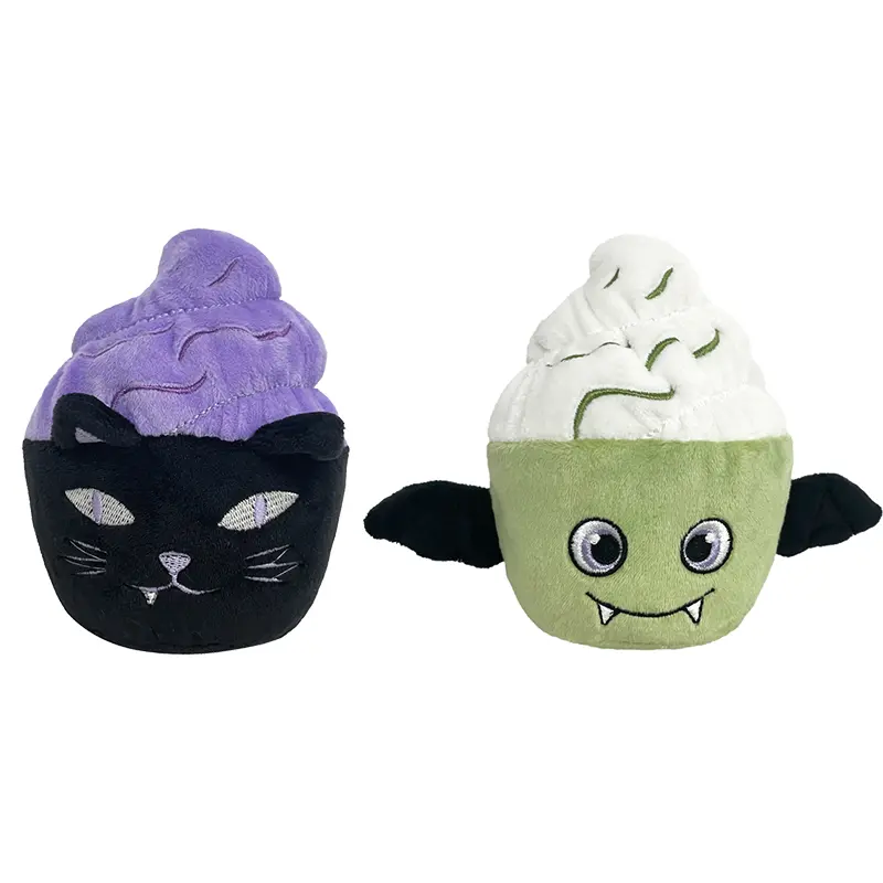 Wholesale Cat Cupcakes and Bat Cupcakes: Enchanting Pet Plush Toys Manufacturer, Factory