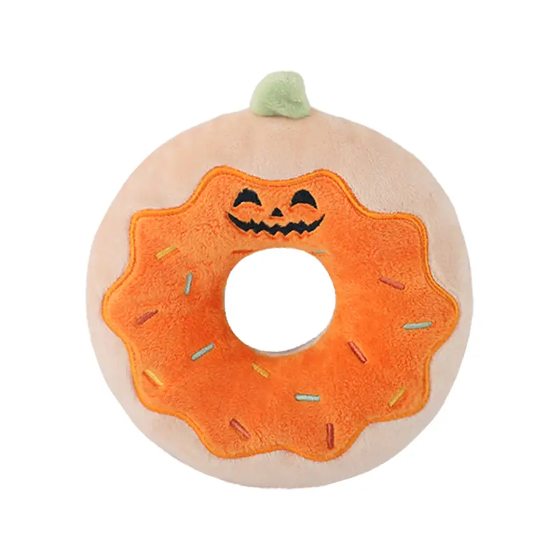 OEM Spooktacular Dog Toys: Pumpkin, Bat, and Cat Donuts Supplier, Factory