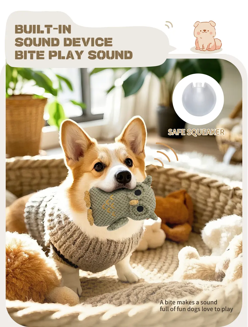 Pet Toy Owl View 2