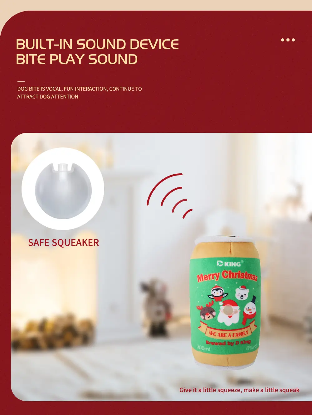 Interactive pet plush toy