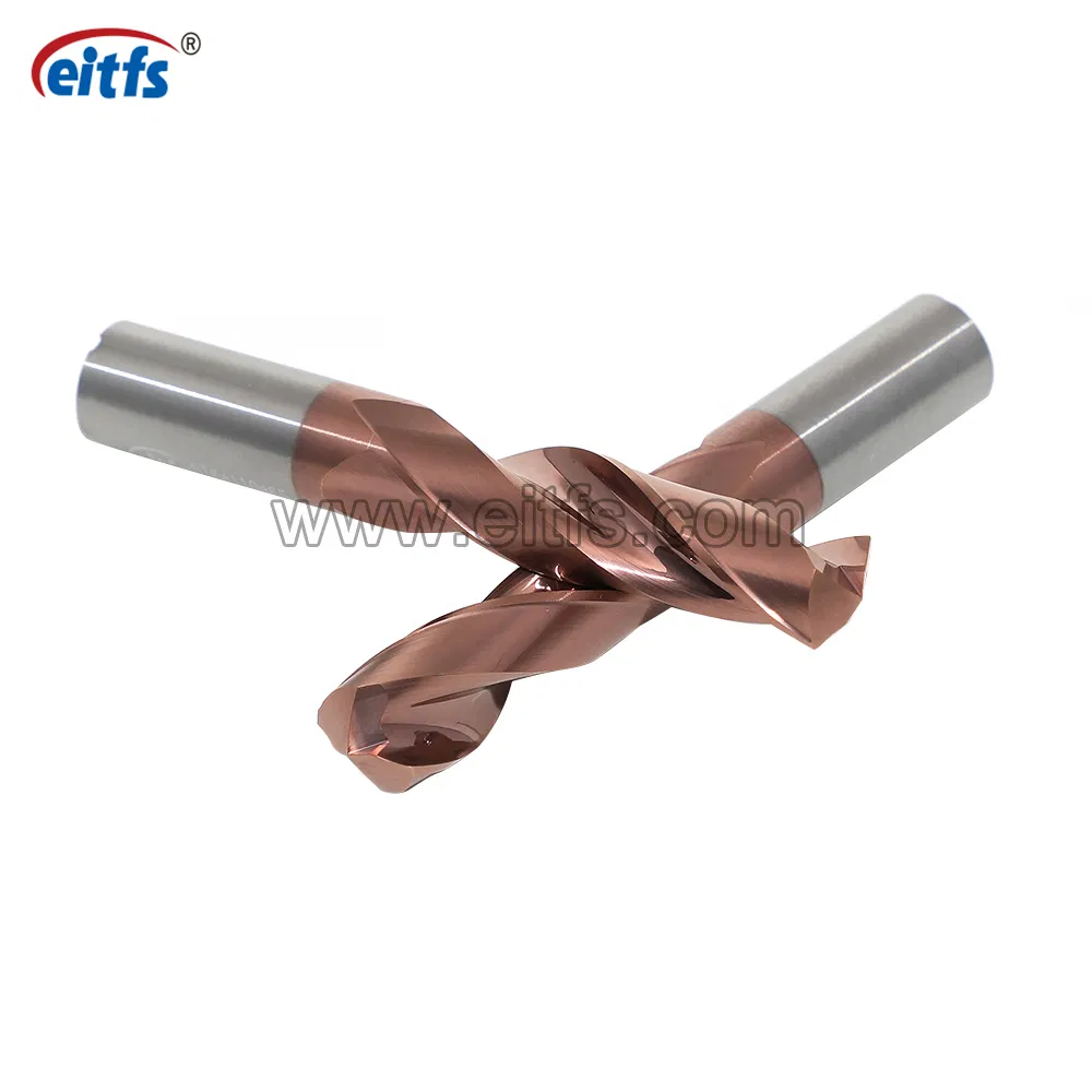 2 Flute CNC Tungsten Carbide Coolant 3D Tialn Coating Twist Drill Bit for Matel Stainless Steel